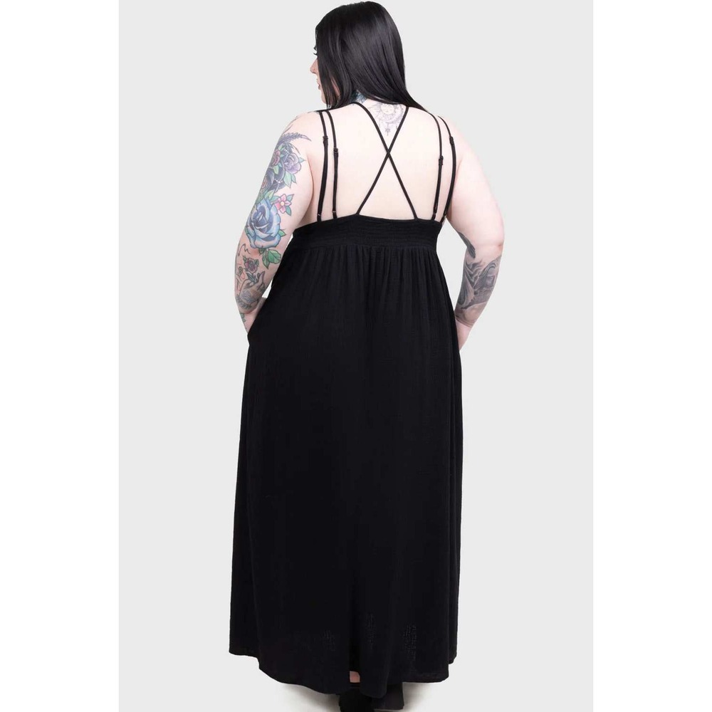 Killstar Shadowdance maxi sun summer strappy dress - Picture 3 of 7